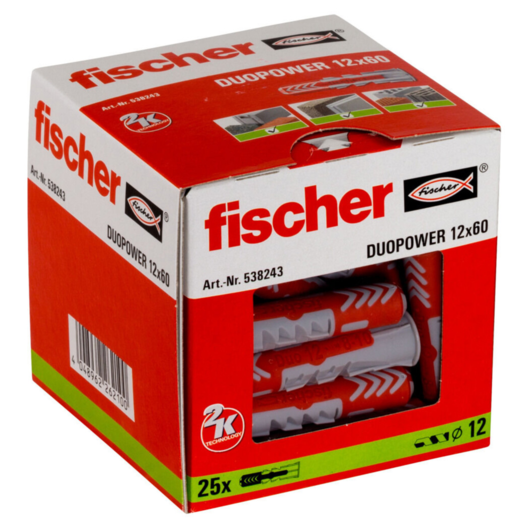 Fischer DuoPower dyvel 12x60 mm 25 stk