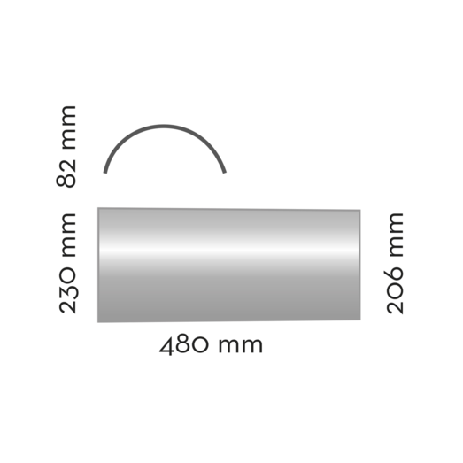 Swisspearl konisk rygning 480 mm sortblå