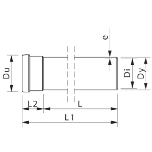 Wavin kloakrør PVC-ML rød 160x2000 mm