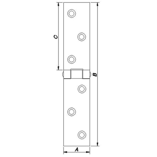 PN Bach Flaps bladhængsel 26x142x67 mm elgalvaniseret