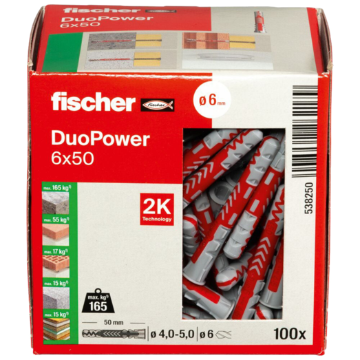 Fischer universaldybel duopower 6x50 DIY 100 stk