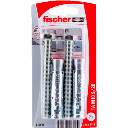 Fischer TA M10 S/10 stålanker 2 stk