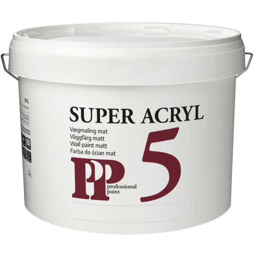 PP Acrylmaling Super 5 S0500-N/Råhvid 10 L