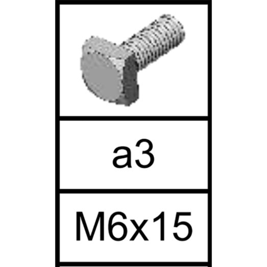 A3 Drivhusskrue - M6X15