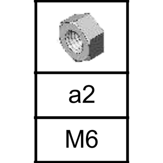 A2 Møtrik M6 til Drivhus