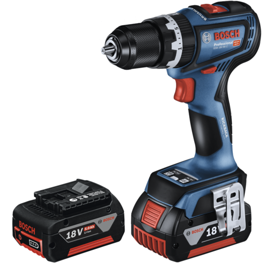 Bosch GSB 18V-90 C slagboremaskine inkl. 2x5.0 Ah batteri, lader og kuffert