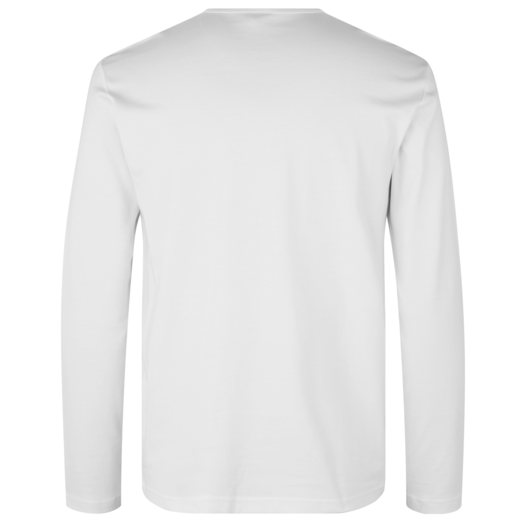 ID Interlock herre langærmet t-shirt hvid