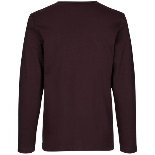 ID Interlock herre langærmet t-shirt mørk bordeaux