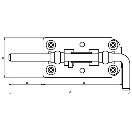 PN skudrigle 230 mm varmforzinket sort