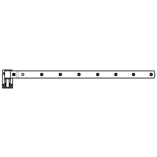 PN stabelhængsel 620 mm varmforzinket sort 2 stk.