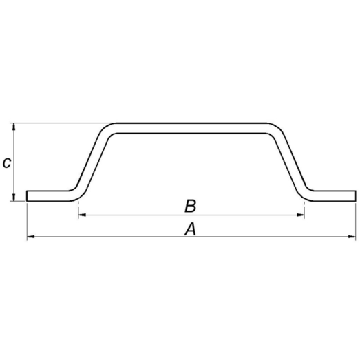 PN dørhank 160 mm varmforzinket sort