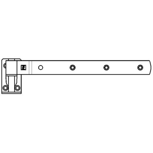 PN stabelhængsel 310 mm varmforzinket sort