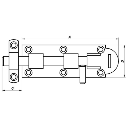 PN skudrigle 134x45x30 mm elforzinket