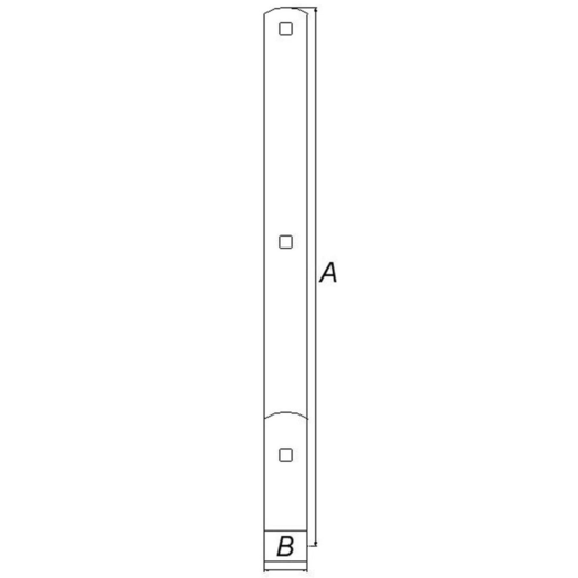 PN nokhængsel 500x40 mm varmforzinket