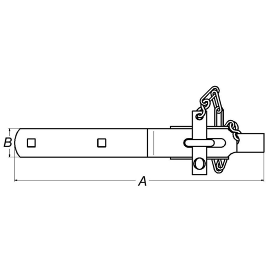 PN portoverfald u/revle 340x40 mm varmforzinket