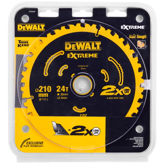 DeWALT DT20432-QZ extreme rundsavsklinge Ø210x30 mm