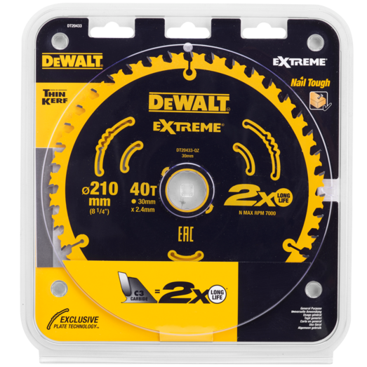 DeWALT DT20433-QZ extreme rundsavsklinge Ø210x30 mm