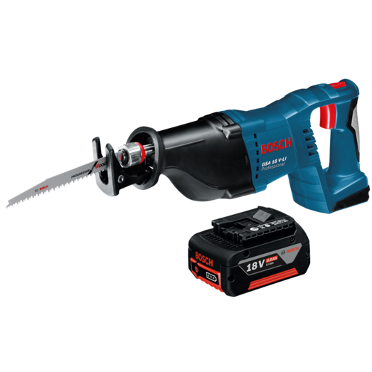 Bosch GSA 18 V 18V bajonetsav inkl. GBA 4.0Ah batteri