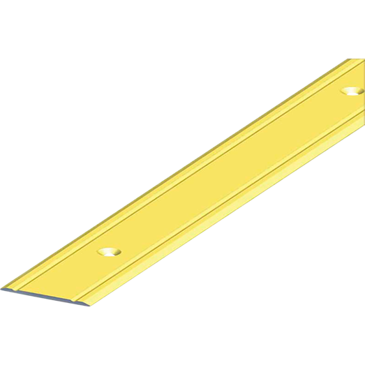 Roliba tæppeovergang m/centrerede huller 2x30 mm elox.Mes