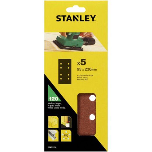 Stanley White Alox slibeark 93x230 mm 5 stk