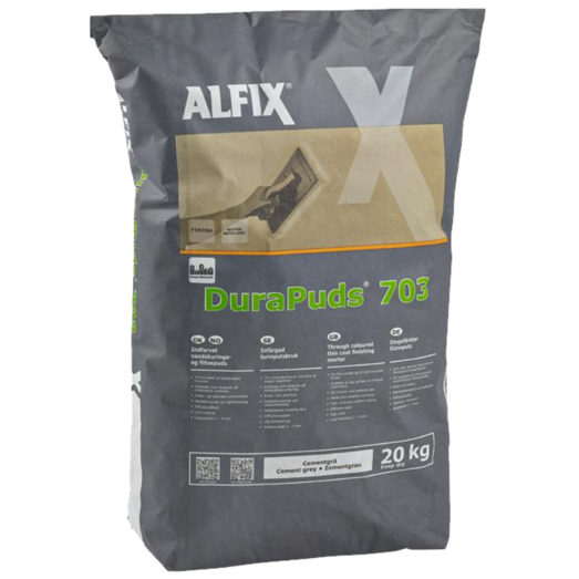 ALFIX, DuraPuds 703 vandskuringspuds, 20 kg, hvid