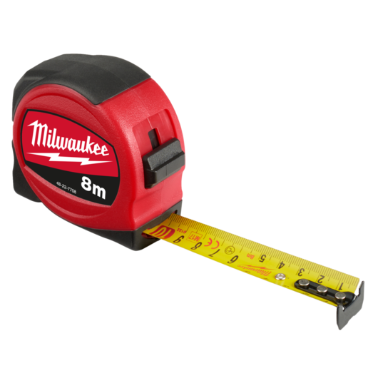 Milwaukee S8/25 mm slimline målebånd 8 m