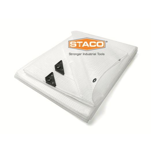 Staco Flex presenning hvid 4 x 4 m