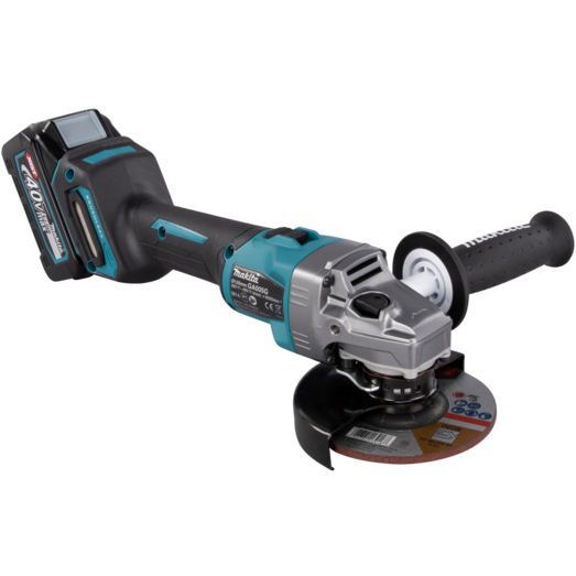 Makita GA005GM201 XGT 40V vinkelsliber 4.0 Ah batteri og lader