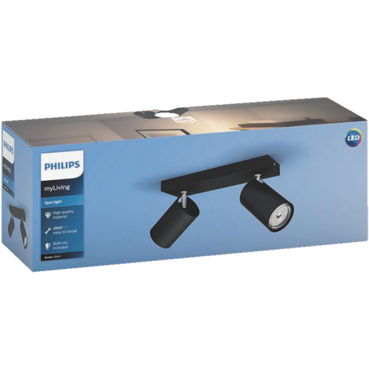 Philips Kosipo spot 2x10W sort