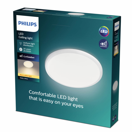 Philips Twirly plafond 12W hvid