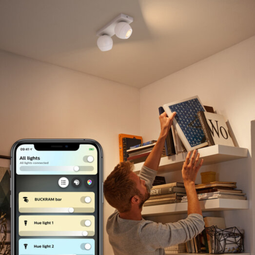 Philips Hue Buckram dobbelt spot GU10 LED