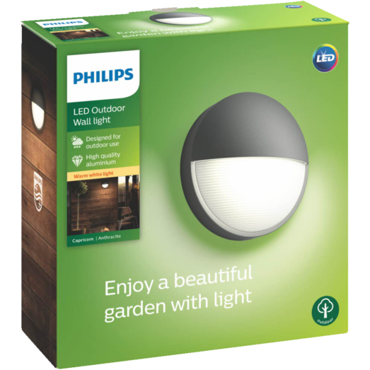 Philips Capricorn udendørs væglampe antracit