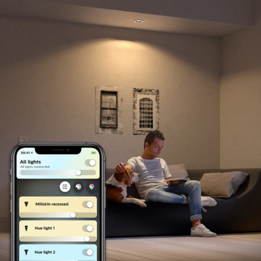 Philips Hue Milliskin indbygningsspot rund GU10 LED