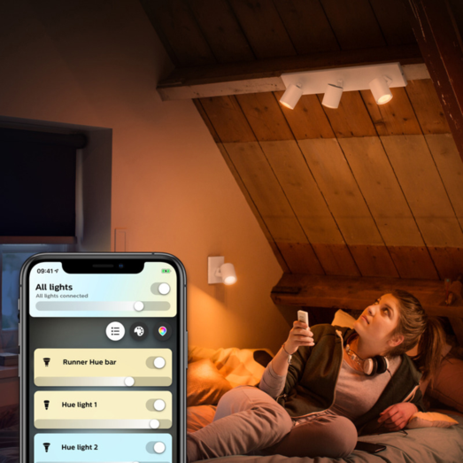 Philips Hue Runner med tre spots GU10 LED