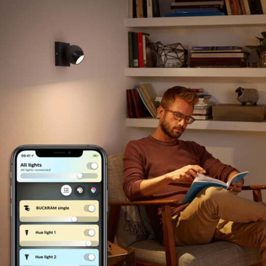 Philips Hue Buckram enkelt spot GU10 LED