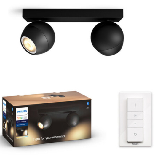 Philips Hue Buckram dobbelt spot GU10 LED