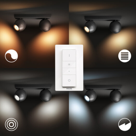 Philips Hue Buckram dobbelt spot GU10 LED