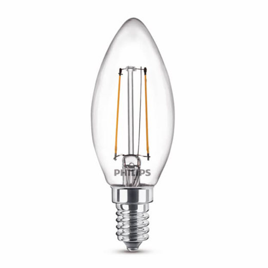 Philips Kerte LED pære E14 25W 2 pack