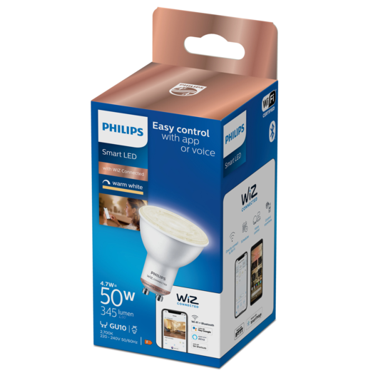 Philips Smart WiZ white LED pære GU10 4,8W spot