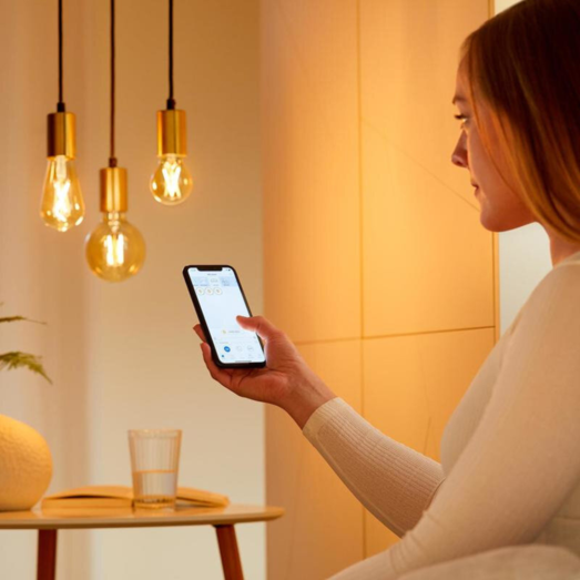 Philips Smart WiZ white LED pære E27 6,7W standard guld