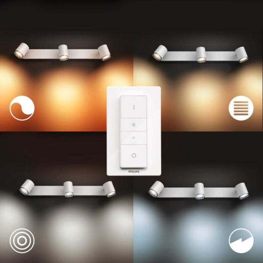 Philips Hue Adore tre spots til badeværelse GU10 LED