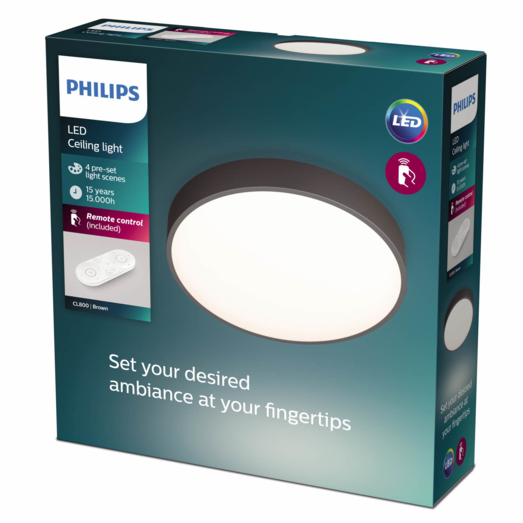 Philips Aio plafond 30W brun