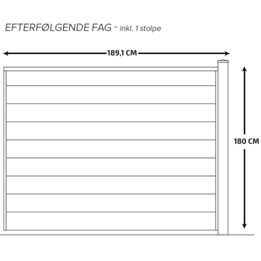 Davidsen komposithegn forlængersæt koksgrå