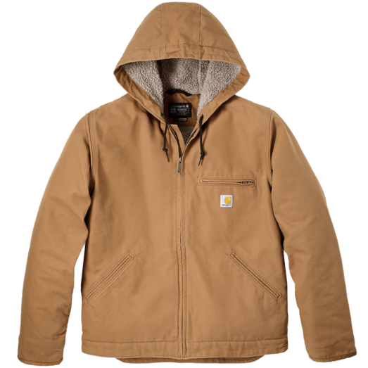 Carhartt washed duck sherpa lined jakke brun