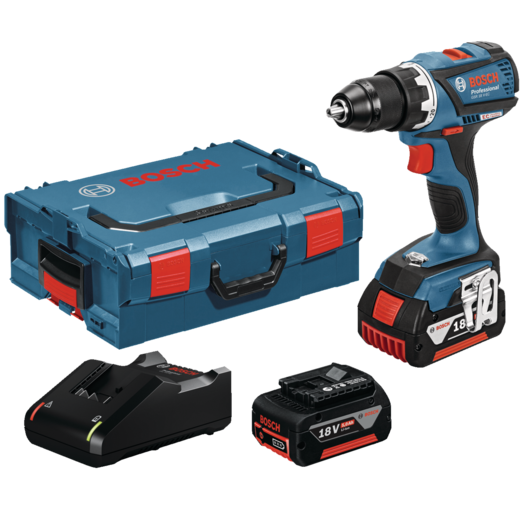 Bosch GSR 18V-EC bore/skruemaskine 2x5,0 Ah i L-BOXX