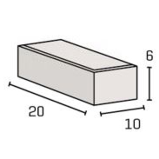 IBF Hollændersten Grå - 10x20x6 cm