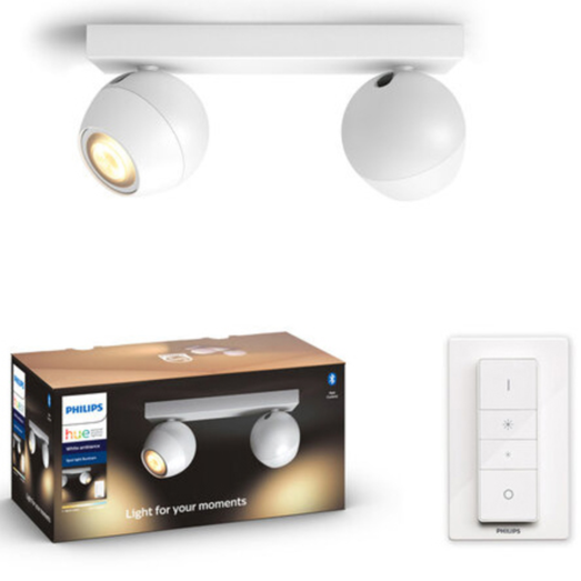 Philips Hue Buckram dobbelt spot GU10 LED