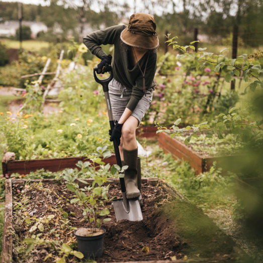 Fiskars Ergonomic spadsspade grå