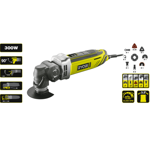 Ryobi RMT300-SA multicutter 300W m/taske