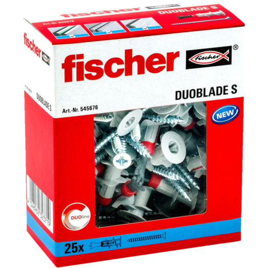 Fischer DuoBlade S gipspladedyvel m/skrue 25 stk